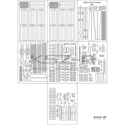 Wagon platforma 426Z – szkielet detale wycinane laserowo 1:25 – Angraf 143