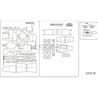 Sea Hawk FGA.6 – szkielet wycinany laserowo 1:33 – Angraf 295