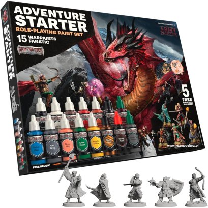 Army Painter GM1008 GameMaster Adventure Starter – zestaw 15 farb + figurki