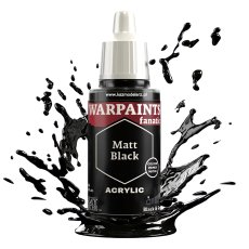 Matt Black – Warpaints Fanatic Army Painter WP3001 farba modelarska akrylowa 18 ml