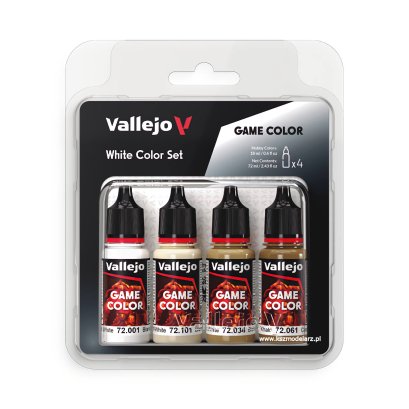 Vallejo 72386 White Color Set – zestaw 4 farb Game Color 18 ml