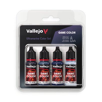 Vallejo 72389 Ultramarine Color Set – zestaw 4 farb Game Color 18 ml