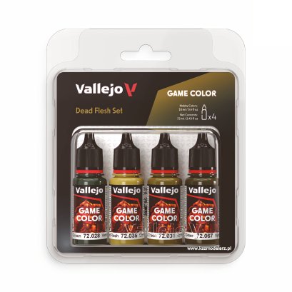 Vallejo 72392 Dead Flesh Set – zestaw 4 farb Game Color 18 ml