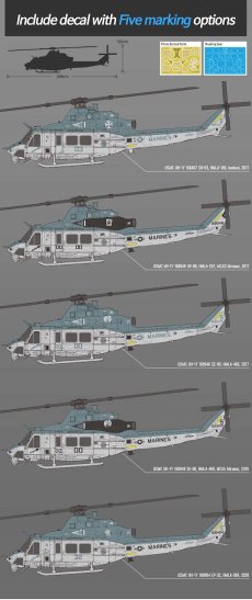 UH-1Y Venom USMC – 1:35 – Academy 12138