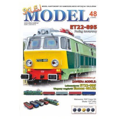 ET22-895 Pociąg towarowy dla początkujących – 1:87 – Sklej Model 48
