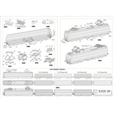ET22-895 Pociąg towarowy dla początkujących – 1:87 – Sklej Model 48