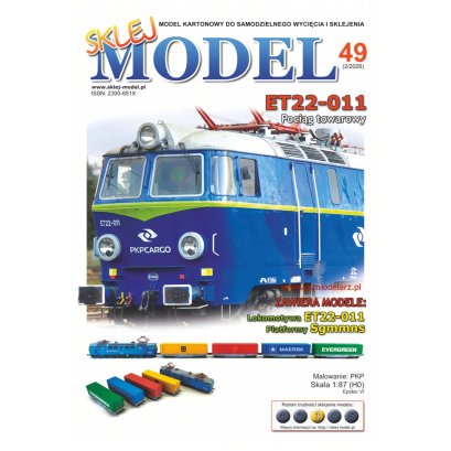 ET22-011 Pociąg towarowy dla początkujących – 1:87 – Sklej Model 49