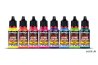 Vallejo 72214 Fluorescent Color Set – zestaw 8 farb Game Color 18 ml