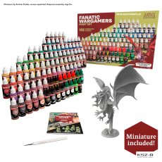 Army Painter WP8073 Warpaints Fanatic Wargamers Paint Set – zestaw 102 farb + figurka + pędzel