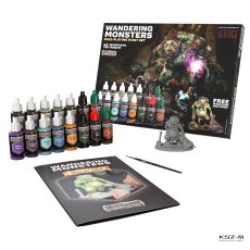 Army Painter GM1009 Wandering Monsters Paint Set – zestaw 15 farb + figurka + pędzel