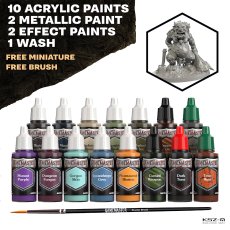Army Painter GM1009 Wandering Monsters Paint Set – zestaw 15 farb + figurka + pędzel