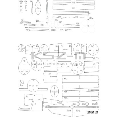 Westland Whirlwind FB Mk.I – szkielet detale wycinane laserowo 1:33 – WAK 263