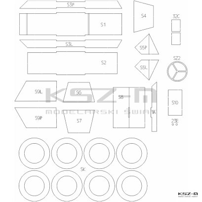 Daimler Dingo Mk.I – szkielet detale wycinane laserowo 1:25 – WAK 264