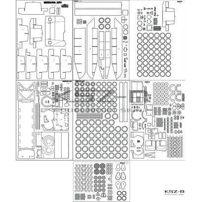 Merkava ARV – szkielet wycinany laserowo – 1:25 – Angraf 329