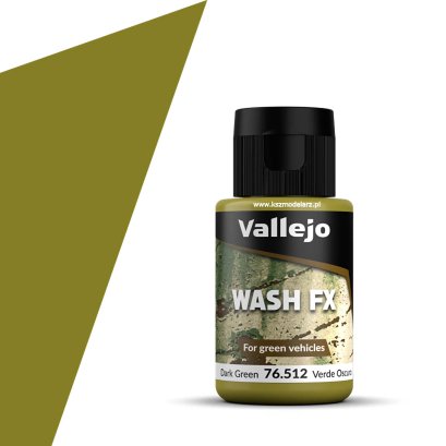 Vallejo 76512 Dark Green Wash FX – wash modelarski 35 ml