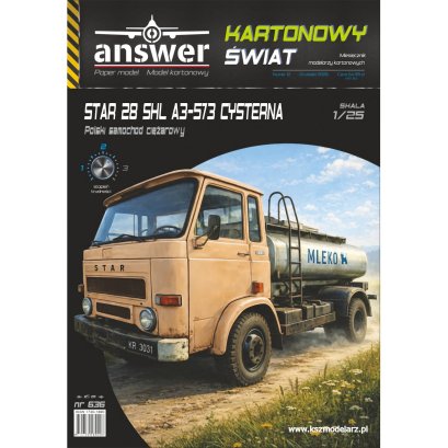 STAR 28 SHL A3-573 Cysterna Mleko – samochód ciężarowy – 1:25 – Answer 636