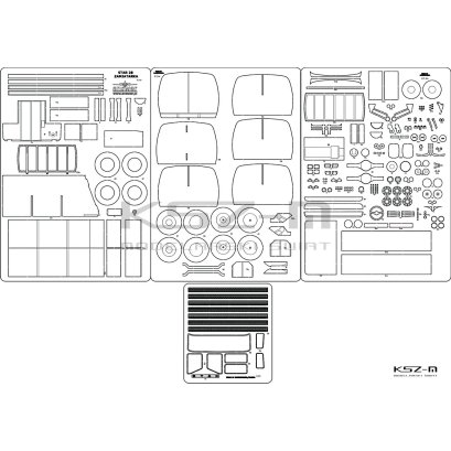 STAR 28 ZM-7 Zamiatarka – szkielet detale siatki bieżniki laserowe 1:25 – Answer 637
