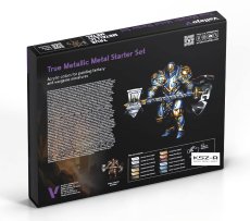 Vallejo 77272 True Metallic Metal Starter Set – zestaw 12 metalicznych farb 18 ml