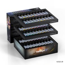 Vallejo 77273 Core Set – zestaw 60 metalicznych farb akrylowych 18 ml