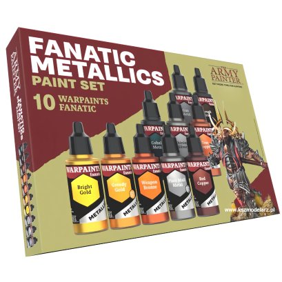 Army Painter WP8069 Fanatic Metallics Set – zestaw 10 metalicznych farb akrylowych 18 ml
