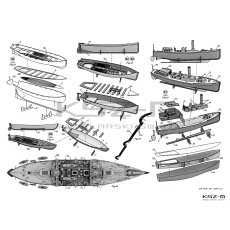 IJN Fuji – japoński pancernik (1897) – 1:200 – Card Army 8