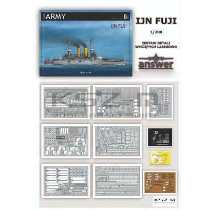 IJN Fuji – detale wycinane laserowo 1:200 – Card Army 8