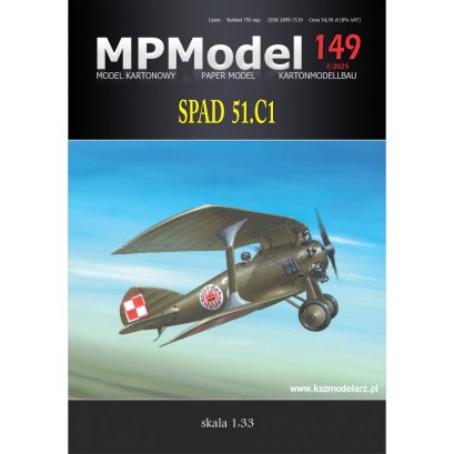 SPAD 51.C1 – samolot myśliwski – 1:33 – MPModel 149