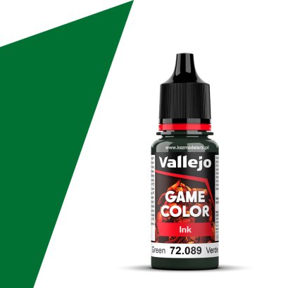 Vallejo 72089 Game Color Ink Green – zielony tusz akrylowy 18 ml