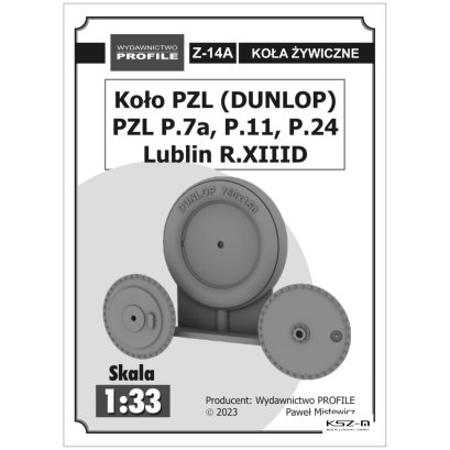 Lublin R-XIIID, P.7a, P.11, P.24 – koła żywiczne 1:33 – Kartonowa Kolekcja