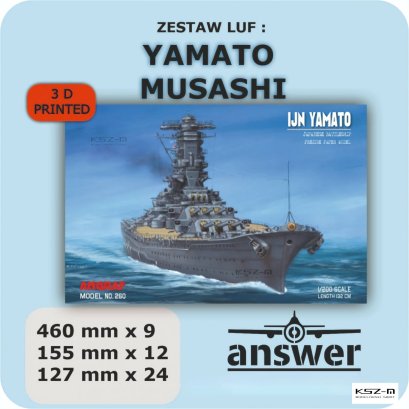 Yamato / Musashi – lufy żywiczne 3D 1:200 – Angraf