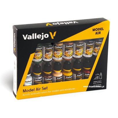 Railway Colors (Europe) - Vallejo 71191 - Zestaw 16 farb Model Air