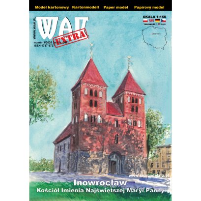 Inowrocław – Kościół Imienia NMP „Ruina” – 1:150 – model kartonowy – WAK 268