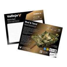 Vallejo 73191 Mud & Sand – zestaw pigmentów modelarskich 4 × 35 ml