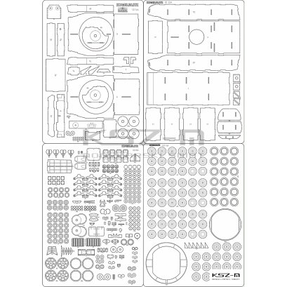 Flakpanzer IV Kugelblitz – szkielet i detale wycinane laserowo – 1:25 – Angraf 331