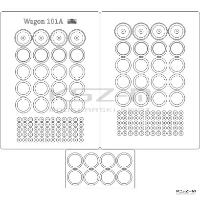 Wagon 101A „Ryflak” – koła wycinane laserowo – 1:25 – Angraf 110