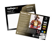 Vallejo 70199 Liquid Metal Metallic Set – zestaw 4 farb metalicznych 35 ml