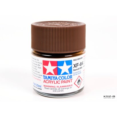Tamiya XF-64 Red Brown 81364 – czerwonobrązowa matowa farba akrylowa 23 ml