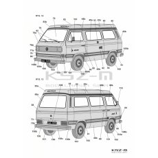 Volkswagen Transporter T3 Westfalia – niemiecki samochód kempingowy – 1:25 – Answer 650