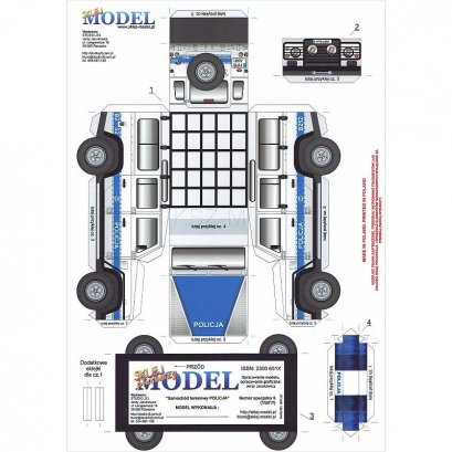Sklej Model nr 6 - Samochód terenowy POLICJA