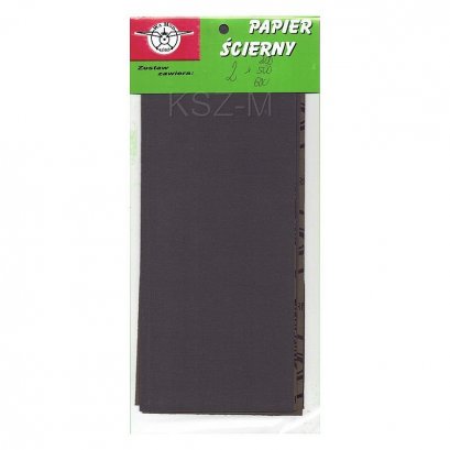 WAMOD - Papier ścierny 6 ark 2x400, 2x500, 2x600