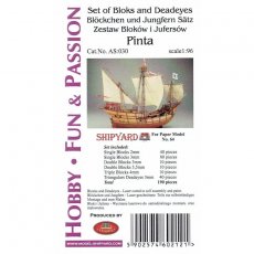 Komplet bloków do karawela Pinta - Shipyard 64