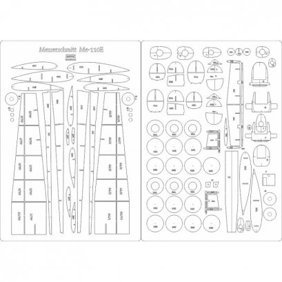 Szkielet do Messerschmitt Bf-110E z MPModel 66